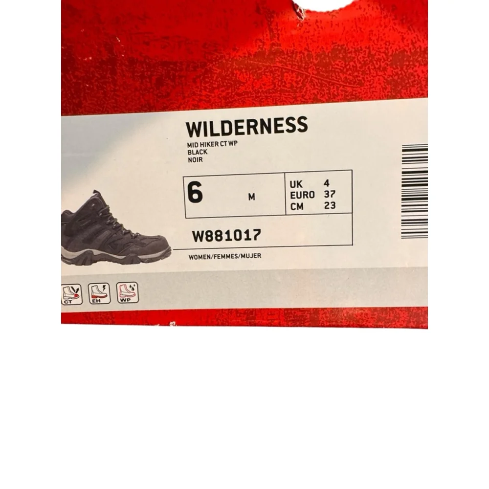 Women's Wolverine Wilderness Mid Hiker Boots US 6 Black Grey New waterproof - Picture 7 of 7